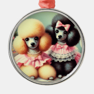 Adorno Metálico Ilustracion Cute Poodle