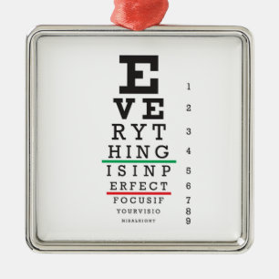 Adorno Metálico Ilustracion de gráfico de ojos de optometría