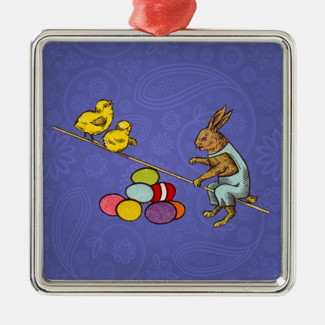 Adorno Metálico Ilustracion de huevos de gallinas confitadas de Pa (Frente)