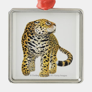 Adorno Metálico Ilustracion de Jaguar con la cabeza en perfil