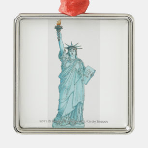 Adorno Metálico Ilustracion de la estatua de la libertad