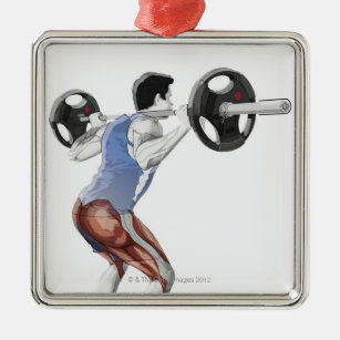 Adorno Metálico Ilustracion de los músculos usados por el hombre