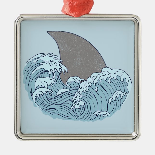 Adorno Metálico Ilustracion de tiburón (Frente)