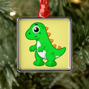 Adorno Metálico Ilustracion De Tirano Rex.
