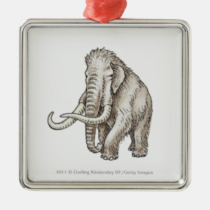 Adorno Metálico Ilustracion de un mamut