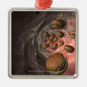 Adorno Metálico Ilustracion de un vaso sanguíneo con las