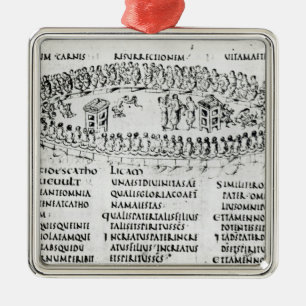 Adorno Metálico Ilustracion de una escena a partir del uno de los