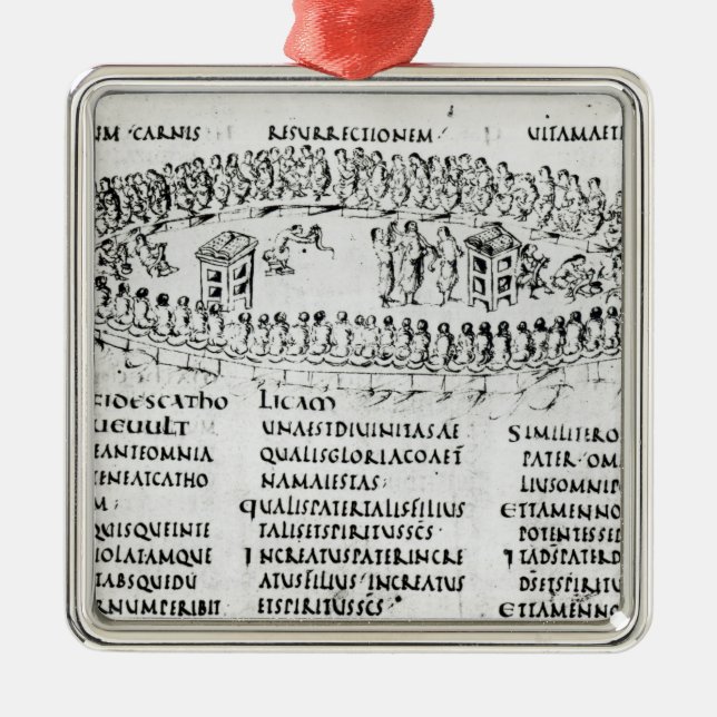 Adorno Metálico Ilustracion de una escena a partir del uno de los (Frente)