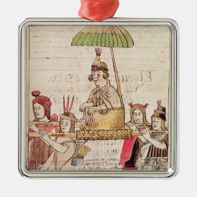 Adorno Metálico Ilustracion del inca de Huascar (Frente)