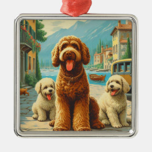 Adorno Metálico Ilustracion Lagotto Romagnolo