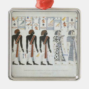 Adorno Metálico Ilustraciones de hieroglyphics de las tumbas de t