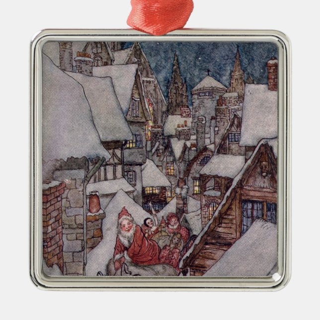 Adorno Metálico Ilustraciones del navidad (Frente)