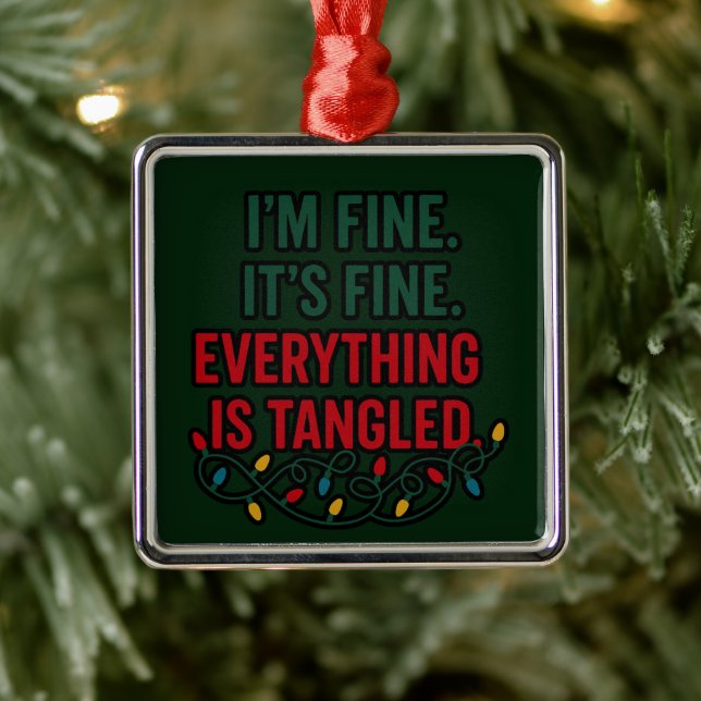 Adorno Metálico I'm Fine, It's Fine. Everything is Tangled (Árbol)
