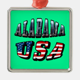 Adorno Metálico Imagen de Alabama y fuente de bandera de Estados U