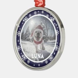 Adorno Metálico Imagen personalizada de perro y nombre
