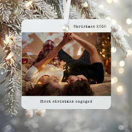 Adorno Metálico Imagen personalizada Nuestra primera Navidad invol