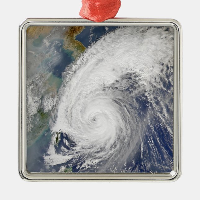 Adorno Metálico Imagen satelital de un tifón (Frente)