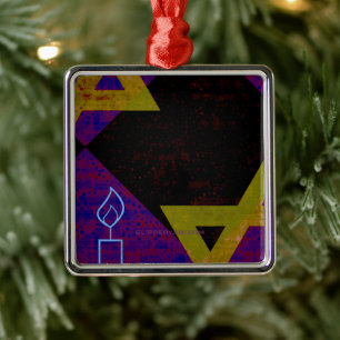 Adorno Metálico Imagen temática de Hanukkah de SlipperyJoe's amari