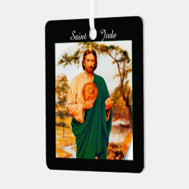 Adorno Metálico Imagen y oración de San Jude