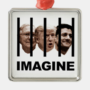 Adorno Metálico Imaginen a Trump, McConnell y Ryan tras las rejas