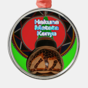 Adorno Metálico Impresión de arte de Hakuna Matata en Kenia