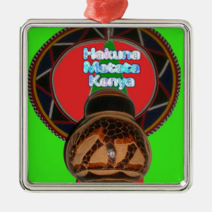 Adorno Metálico Impresión de arte de Hakuna Matata Kenia