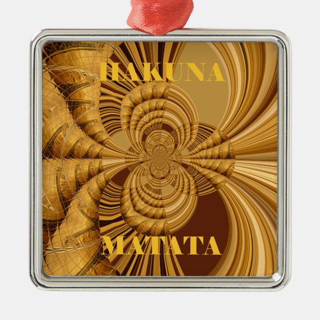 Adorno Metálico Impresión de arte de la jirafa dorada (Frente)