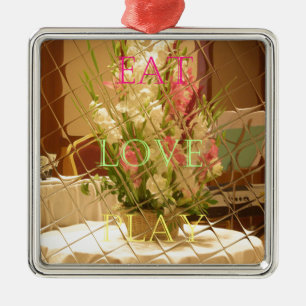 Adorno Metálico Impresión de arte de los floros reflejados