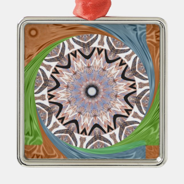 Adorno Metálico Impresión de arte improvisado en África (Frente)