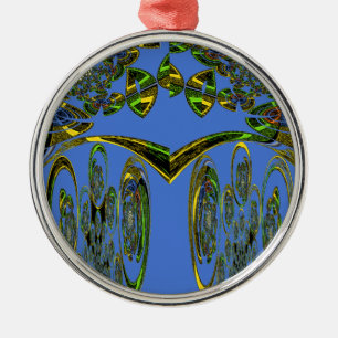 Adorno Metálico Impresión de arte irlandés con diseño abstracto de