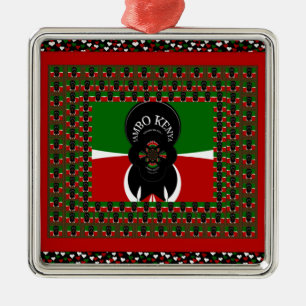 Adorno Metálico Impresión de arte Jambo Kenya
