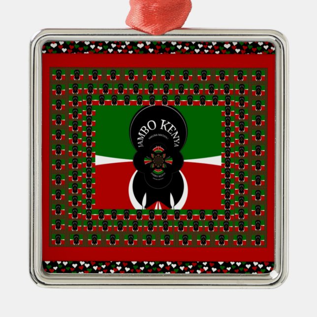 Adorno Metálico Impresión de arte Jambo Kenya (Frente)