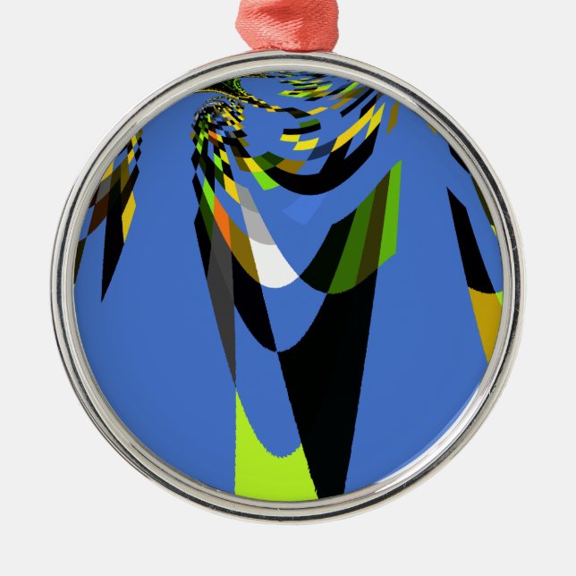 Adorno Metálico Impresión de dibujos animados con motivos tribales (Frente)