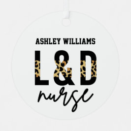 Adorno Metálico Impresión de leopardo de mano de obra L y D Enferm