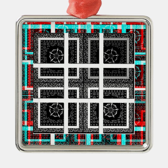 Adorno Metálico Impresión de patrones de contraste (Frente)