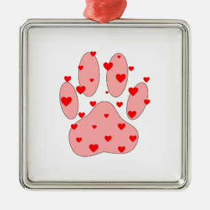 Adorno Metálico Impresión de pintas rosadas con corazón