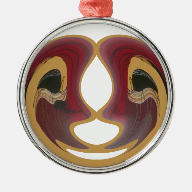 Adorno Metálico Impresión del arte tribal de masái (Frente)