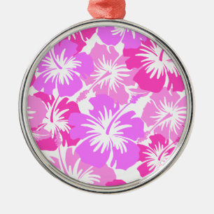 Adorno Metálico Impresión Epic Hibiscus Hawaiian Floral Aloha Shir