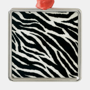 Adorno Metálico Impresión RAB Rockabilly Zebra Color negro y blanc