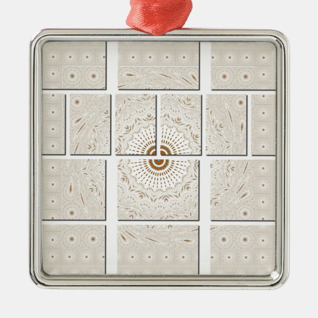 Adorno Metálico Impresión tradicional africana de arte musulmán. (Frente)