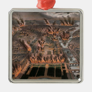 Adorno Metálico Incendios en París, del 24 al 25 de mayo de 1871