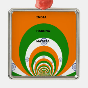 Adorno Metálico India HAKUNA MATATA