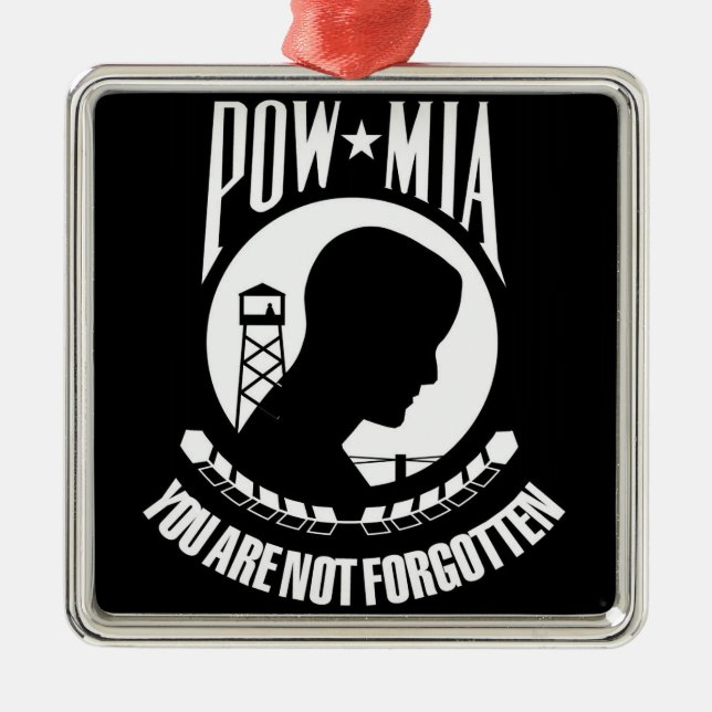 Adorno Metálico Indicador POW-MIA (Frente)