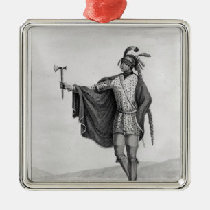 Adorno Metálico Indio de la nación de Kaskaskia