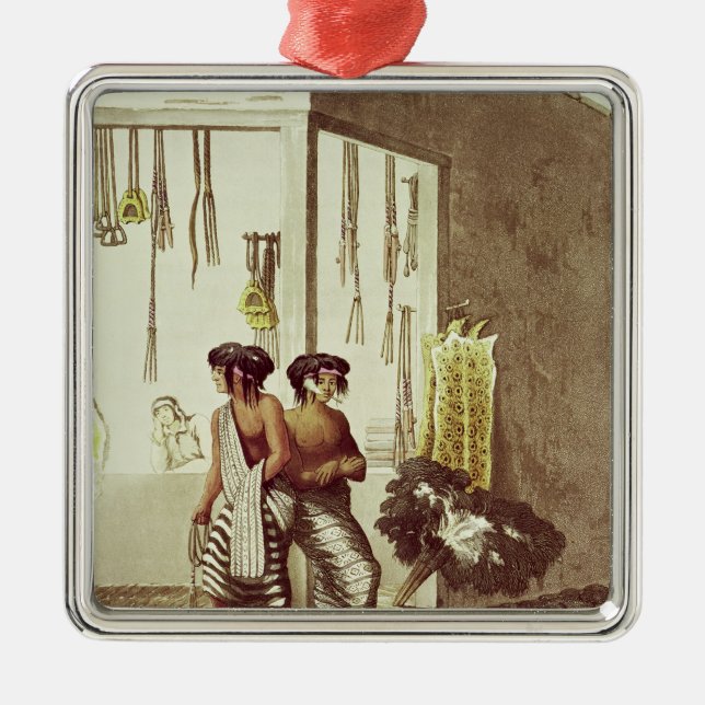 Adorno Metálico Indios de la pampa en una tienda en el mercado (Frente)