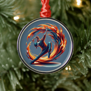 Adorno Metálico Inferno Spin - Enciende el espíritu de la Breakdan