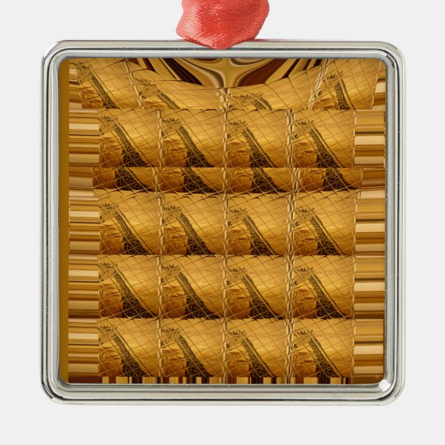 Adorno Metálico Infinity Golden Giraffe Animal Motiart Print (Frente)