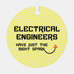 Adorno Metálico Ingeniero eléctrico con chispa derecha