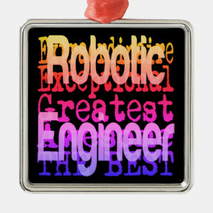 Adorno Metálico Ingeniero Robótico Diversión Extraordinaria