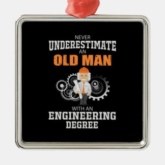 Adorno Metálico Ingeniero Viejo Con Licenciatura En Ingeniería